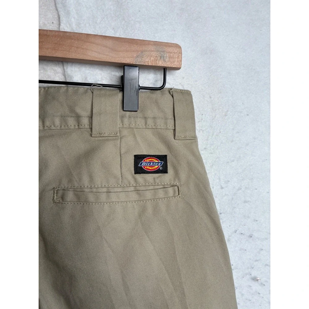 Dickies Flex Regular Straight Cargo Pants Mens 32x27 Khaki Tan Workwear 6422